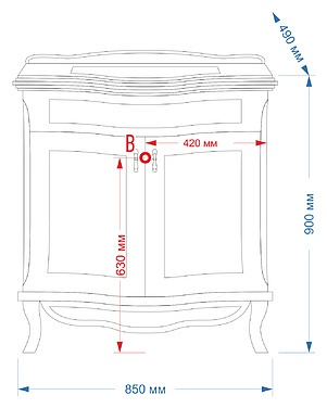 Купить тумба дайна -100 прямая белая,misty. в Иваново магазин сантехники Суперстрой