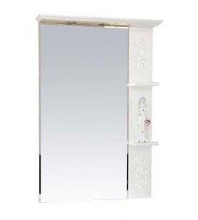 Купить зеркало вирджиния (бабочка) - 75 правое, бел.фактур,misty. в Иваново магазин сантехники Суперстрой