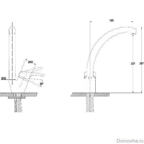 Купить смеситель county 55244-13 кухня (bronze), kaiser в Иваново магазин сантехники Суперстрой