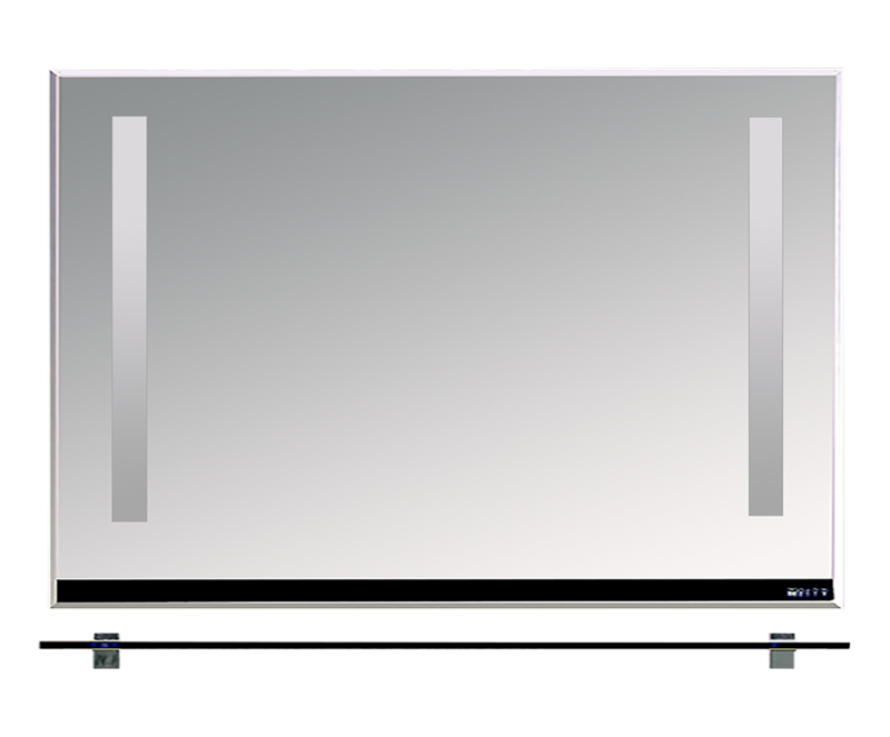 Купить зеркало джулия -120 с полочкой 12 мм черное в Иваново магазин сантехники Суперстрой