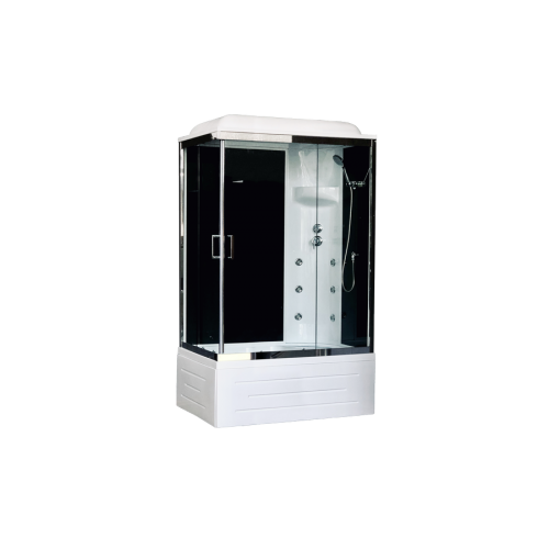 Купить душевая кабина royal rb 8100bp3-bt-ch(100*80)r,вп пс,черная задняя стенка в Иваново магазин сантехники Суперстрой