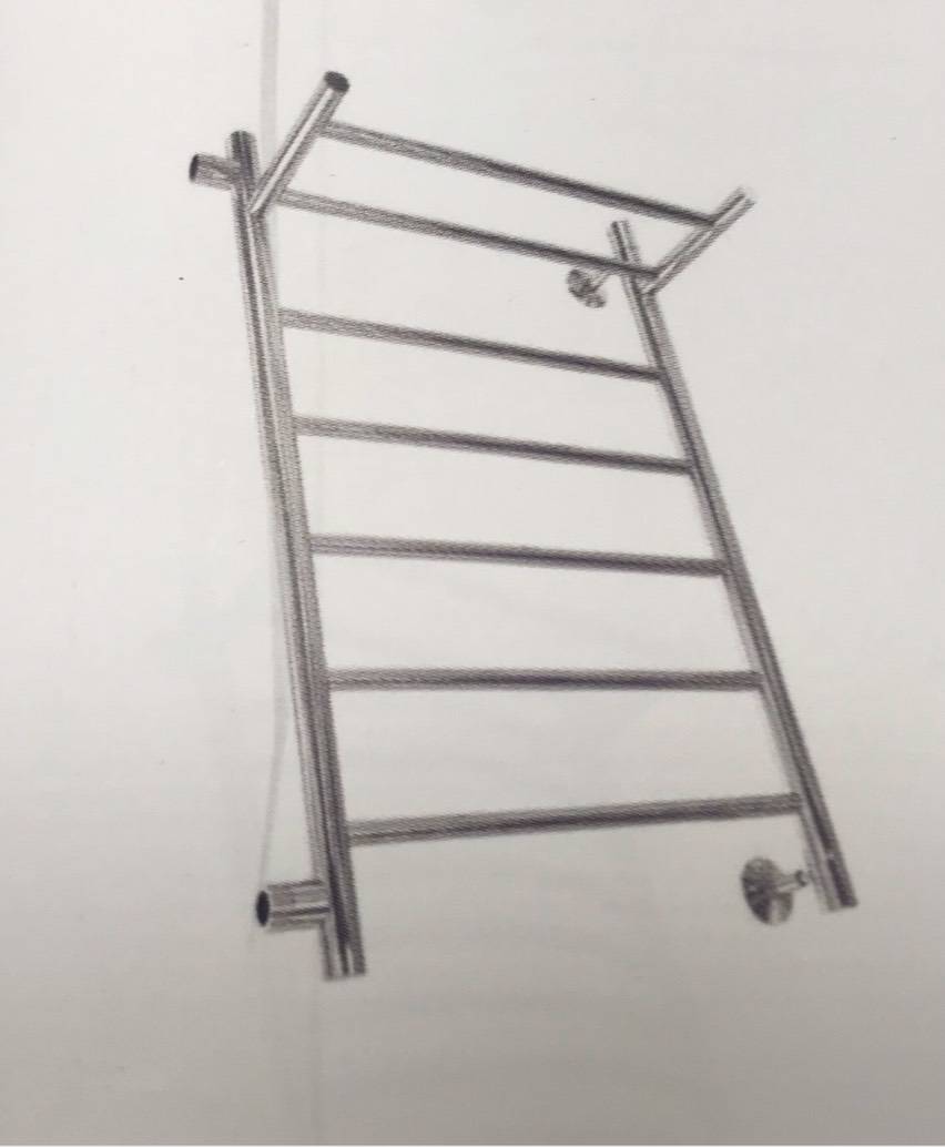 Купить водяной полотенцесушитель лесенка ftj 80*50 1"*1/2 к2 с бок подкл слева, двин. в Иваново магазин сантехники Суперстрой