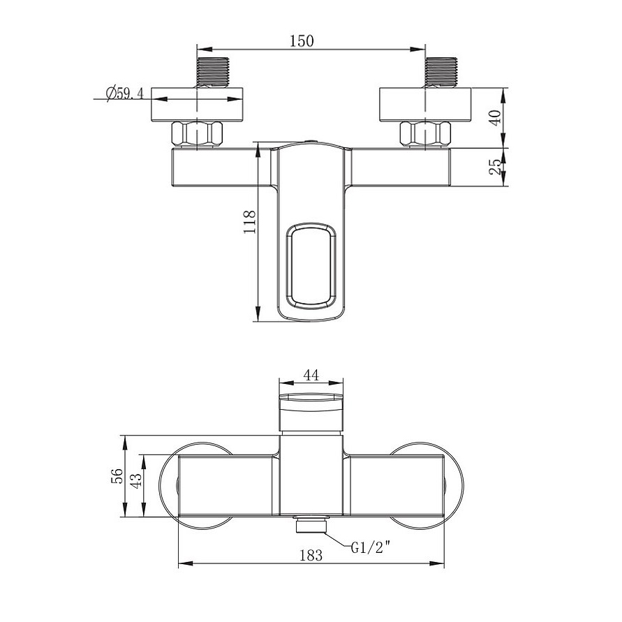 Купить смеситель для душа gor5-a058, g-lauf. в Иваново магазин сантехники Суперстрой