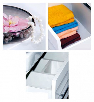 Купить тумба елена - 70  с 2 ящ. направ. доводчиком белая,misty. в Иваново магазин сантехники Суперстрой