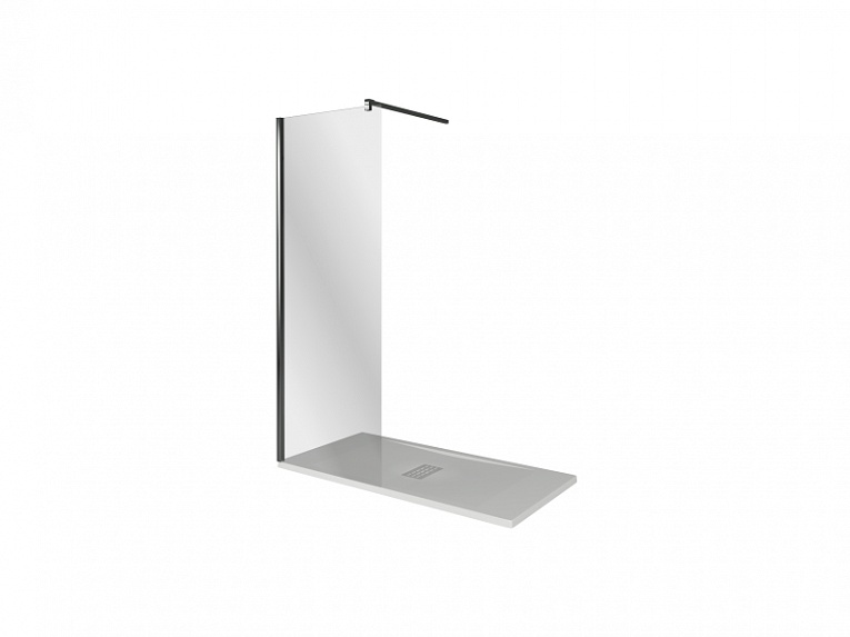 Купить душевое ограждение walk in sp-120-c-b, bas. в Иваново магазин сантехники Суперстрой