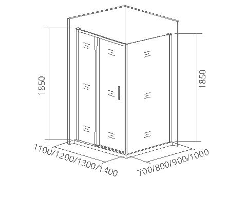 Купить душевое ограждение neo sp-90-c-ch, bas. в Иваново магазин сантехники Суперстрой