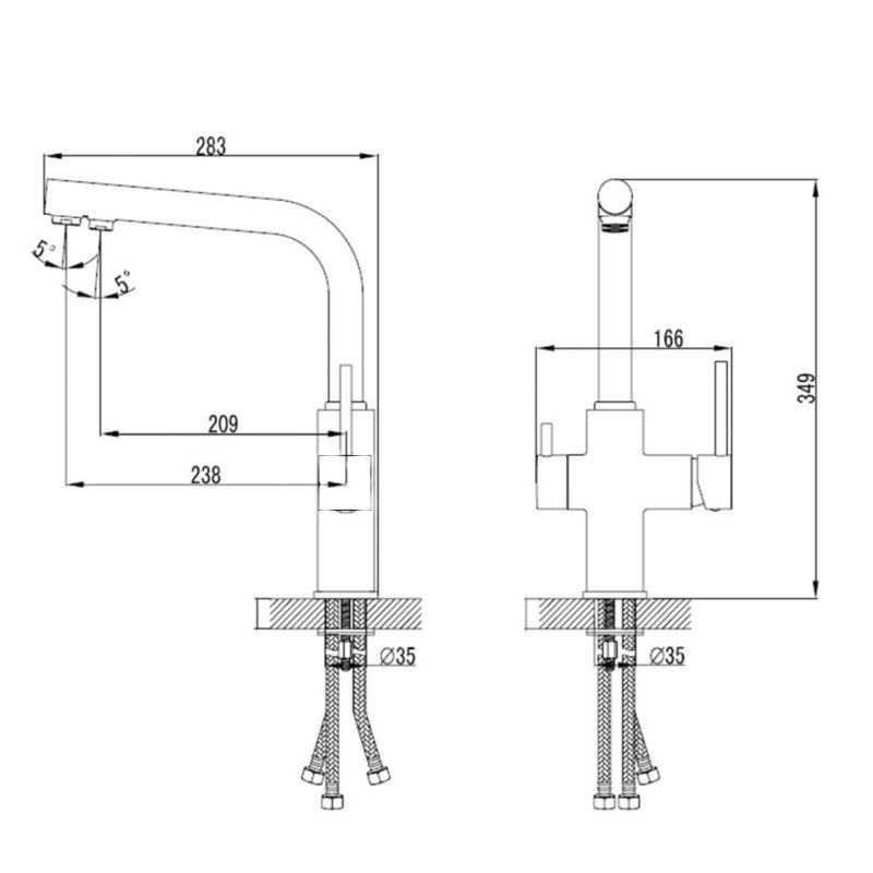 Купить смеситель для кухни gep18-a076 под фильтр,  g-lauf. в Иваново магазин сантехники Суперстрой