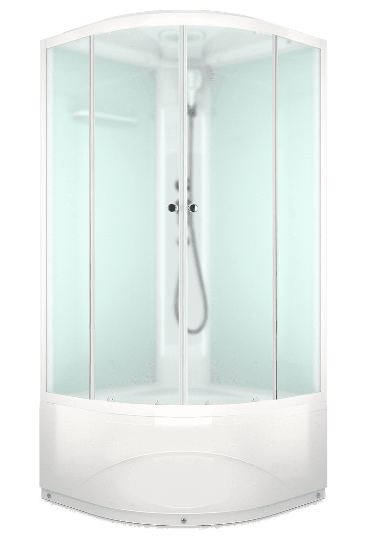Купить душевая кабина domani spa delight 99high 90*90 вп см-белая задняя стенка в Иваново магазин сантехники Суперстрой