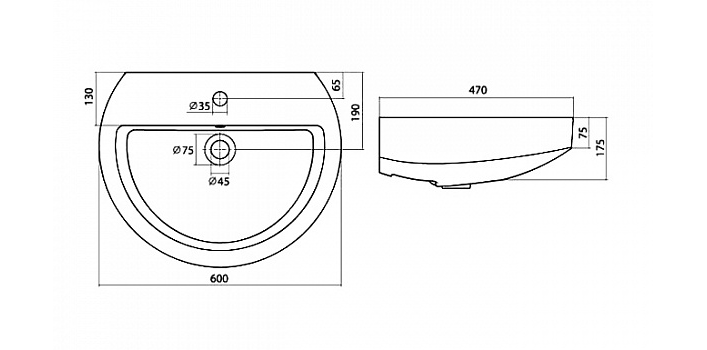 Купить раковина на пьедестале 600мм, santek. в Иваново магазин сантехники Суперстрой