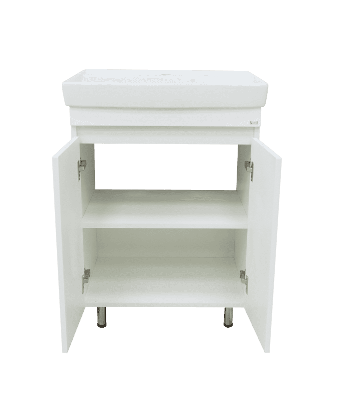 Купить тумба енисей-50 прямая белая + раковина, misty. в Иваново магазин сантехники Суперстрой