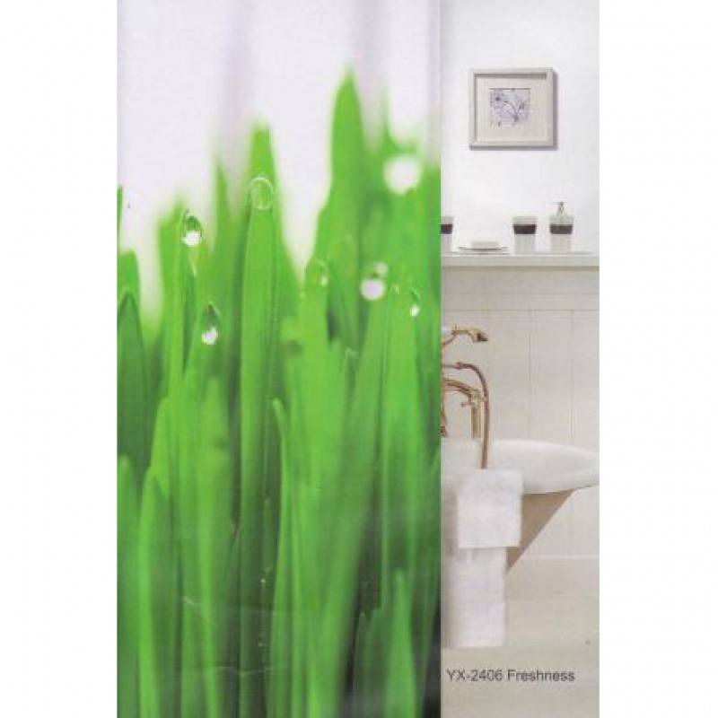 Купить шторка для ванны 180*180 без колец freshness(439779), zalel. в Иваново магазин сантехники Суперстрой