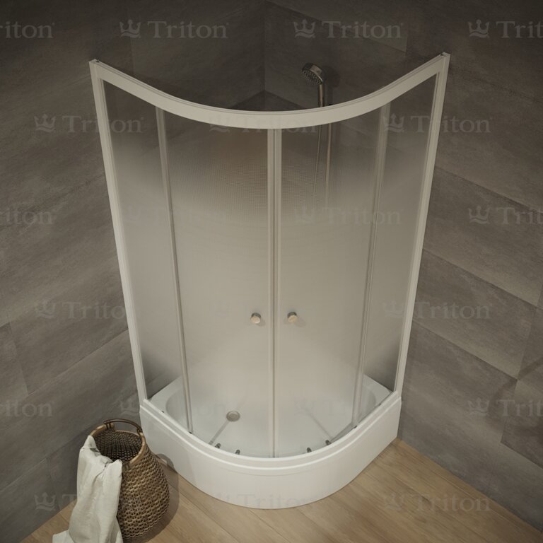Купить душевой угол лайт в 100*100,сп,градиент,бел, тритон. в Иваново магазин сантехники Суперстрой