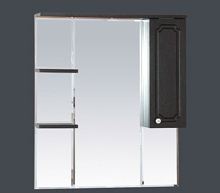 Купить зеркало-шкаф александра - 85  правый (свет) венге, misty в Иваново магазин сантехники Суперстрой