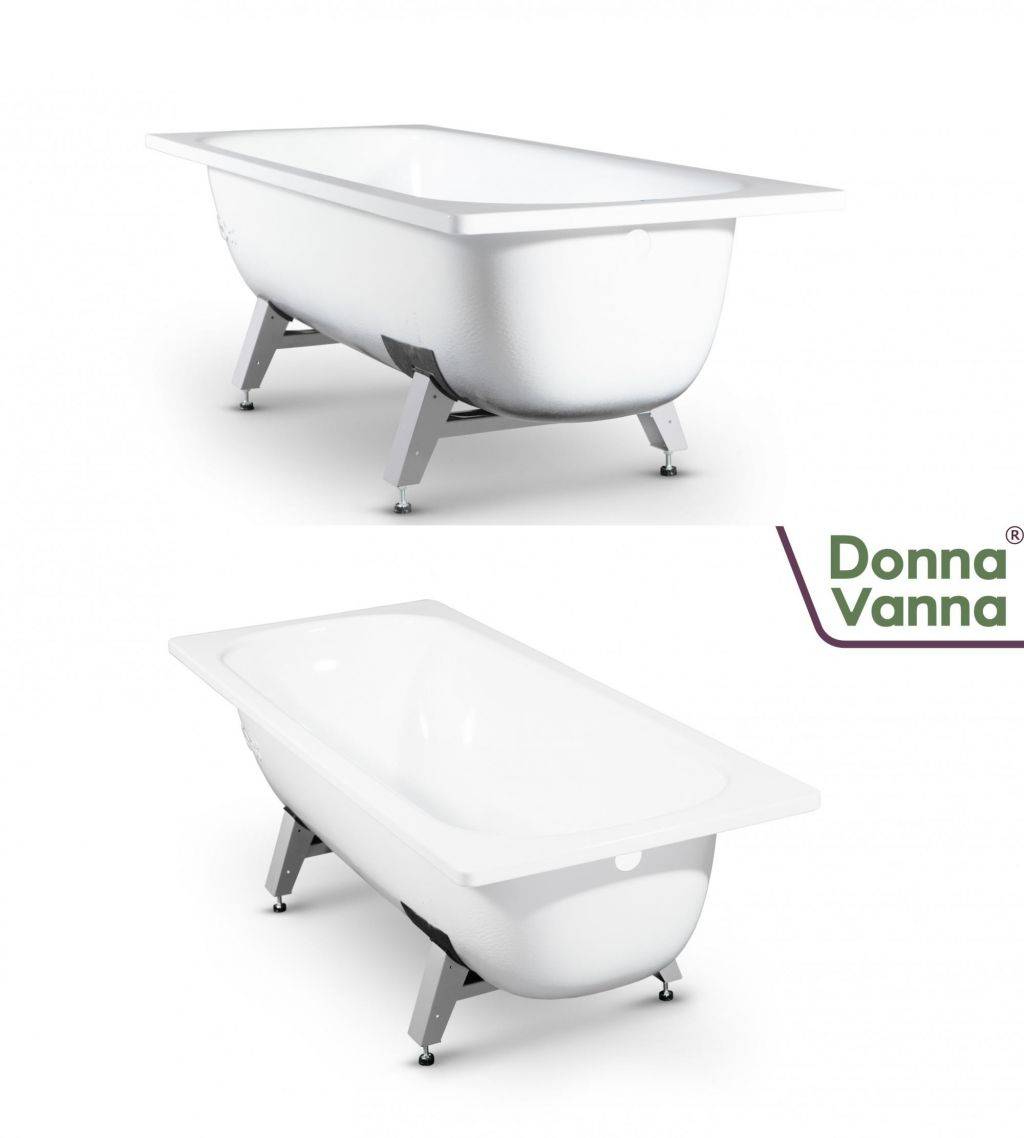 Купить ванна стальная 120*70*40 donna vanna (2мм) ,без ранта(с опорой),виз. в Иваново магазин сантехники Суперстрой