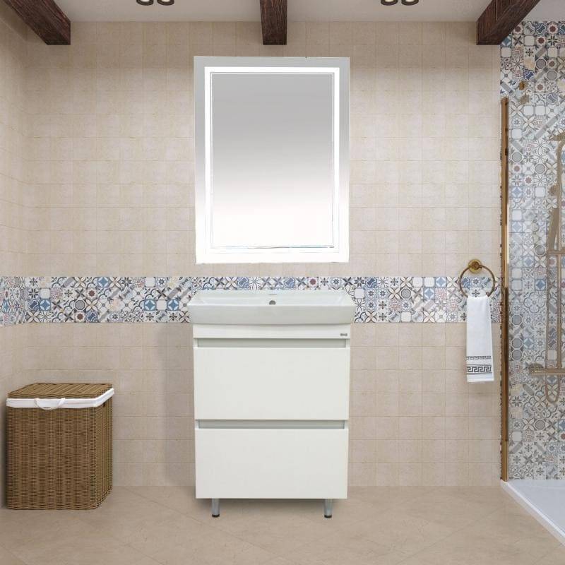 Купить тумба енисей-50 2 ящ, белая + раковина, misty. в Иваново магазин сантехники Суперстрой