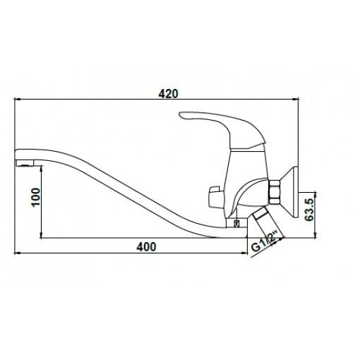 Купить смеситель для ванны safira 15055,kaiser в Иваново магазин сантехники Суперстрой