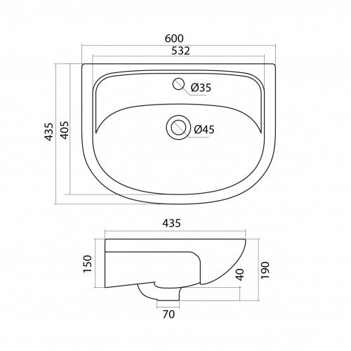 Купить тумба эллада-60+рак.эллада-60, aqualine. в Иваново магазин сантехники Суперстрой