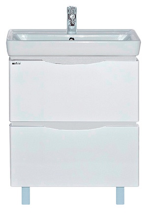 Купить тумба венера - 70, с 2 ящиками белая , misty. в Иваново магазин сантехники Суперстрой