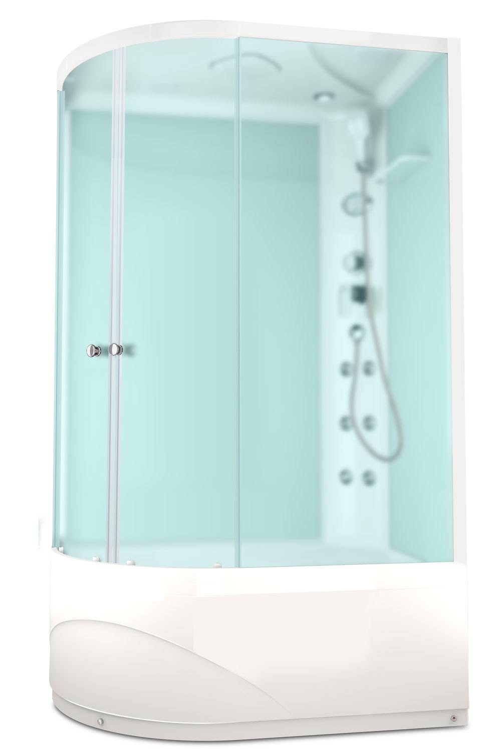 Купить душевая кабина domani delight 128 high r вп см-белая задняя стенка, электрика, гидромассаж в Иваново магазин сантехники Суперстрой