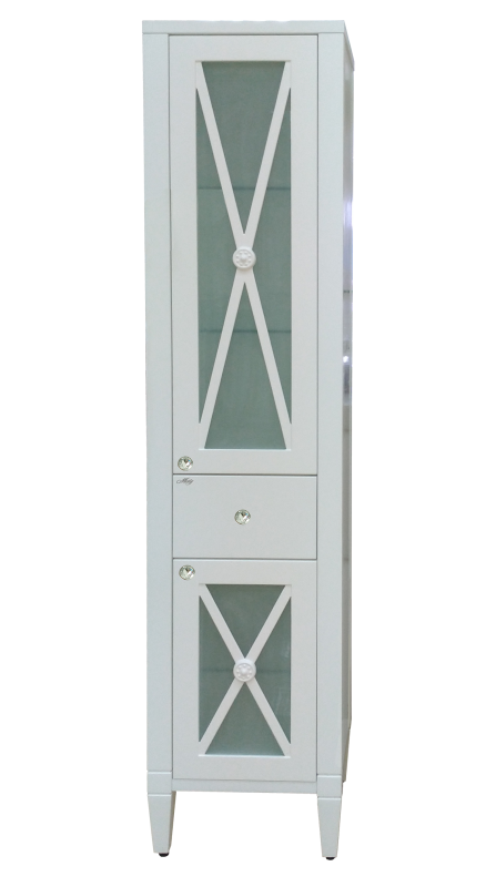 Купить пенал анна - 40 , 1 ящ. правый со стеклом, ,белый, misty. в Иваново магазин сантехники Суперстрой