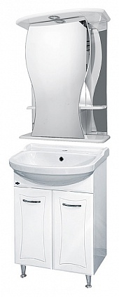 Купить зеркало-шкаф карина-55 левое, свет, misty. в Иваново магазин сантехники Суперстрой