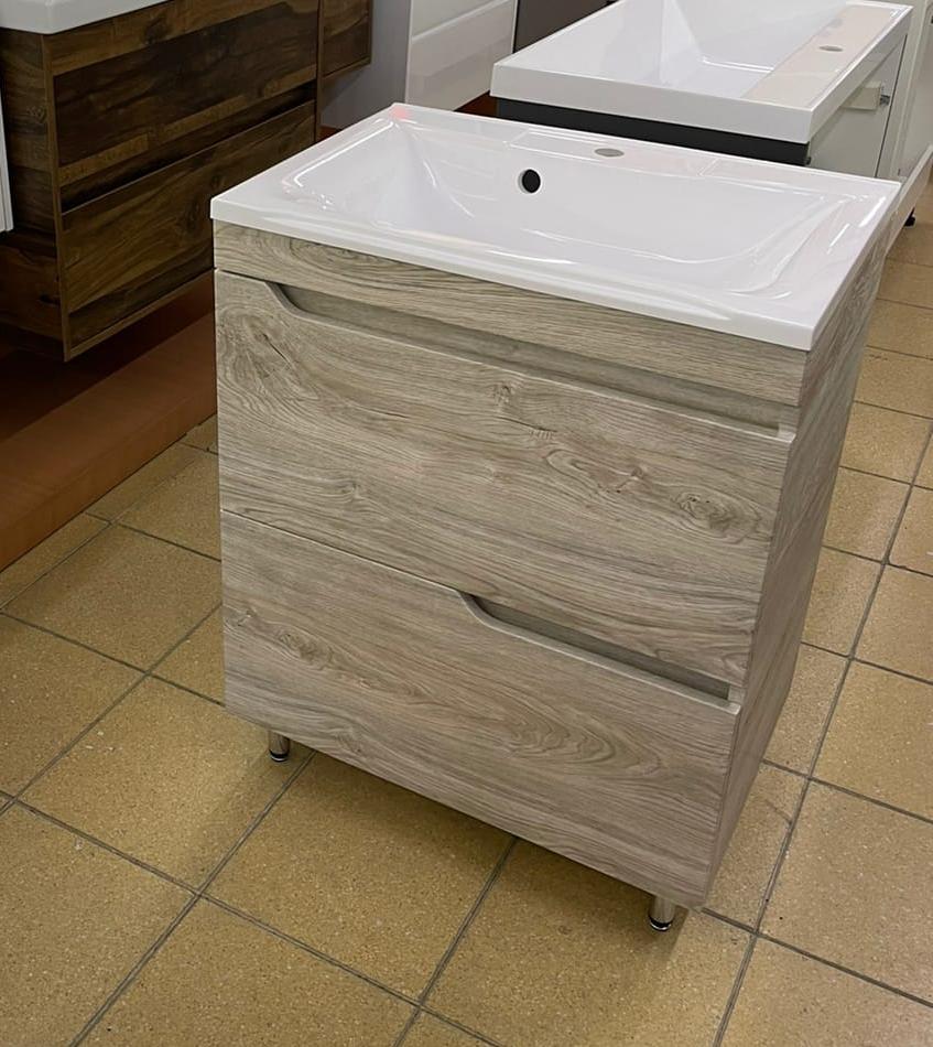 Купить тумба мия-65,люкс,дуб мелфорд+ раковина комфорт-65,stella polar. в Иваново магазин сантехники Суперстрой