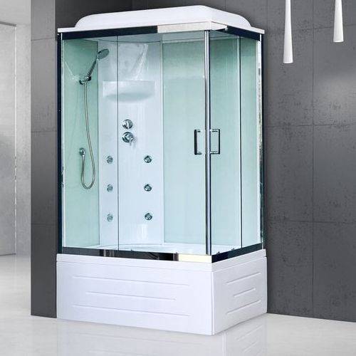 Купить душевая кабина royal rb 8100bp3-wt-ch(100*80)l,вп пс,белая задняя стенка в Иваново магазин сантехники Суперстрой