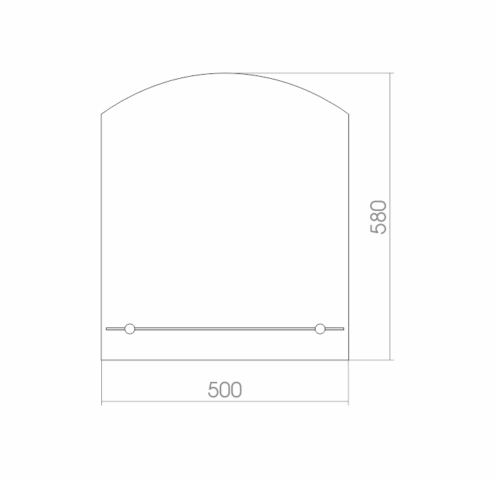Купить зеркало шанс 500х580мм с полкой, гк серебряные зеркала. в Иваново магазин сантехники Суперстрой