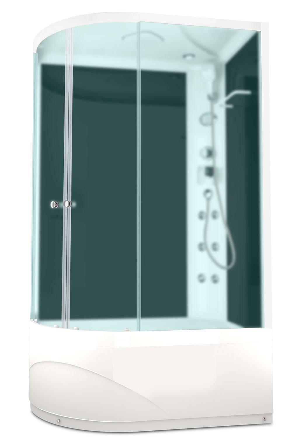 Купить душевая кабина domani delight 128 high r вп см-черная задняя стенка, электрика, гидромассаж в Иваново магазин сантехники Суперстрой