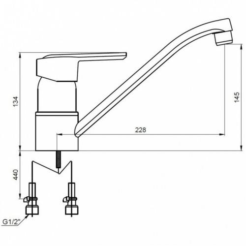 Купить смеситель orbit 20033 для кухни, kaiser в Иваново магазин сантехники Суперстрой