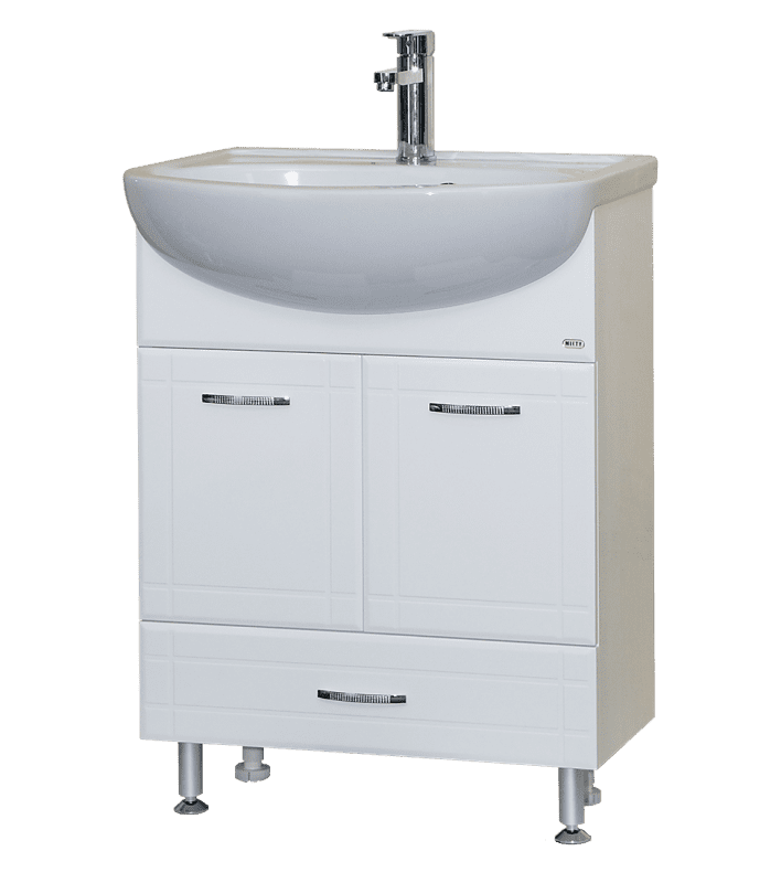 Купить тумба уют-60 1ящ. белая + раковина уют rosa, misty. в Иваново магазин сантехники Суперстрой