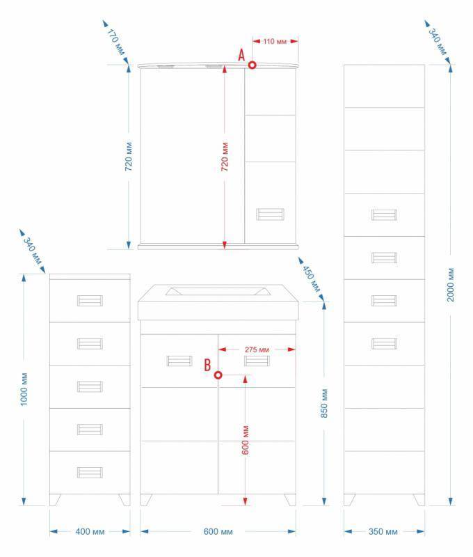 Купить зеркало-шкаф селена-60 правое, misty. в Иваново магазин сантехники Суперстрой
