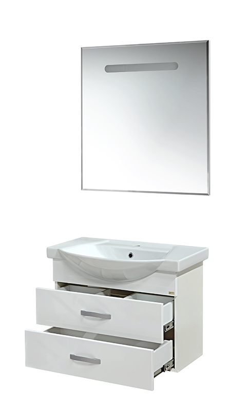 Купить тумба монро-75 подвесная 2 ящ.+раковина, мисти. в Иваново магазин сантехники Суперстрой