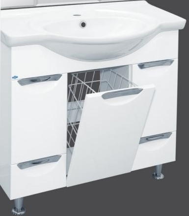 Купить тумба жасмин - 95, 2 ящ.+ б/к белая эмаль,misty. в Иваново магазин сантехники Суперстрой