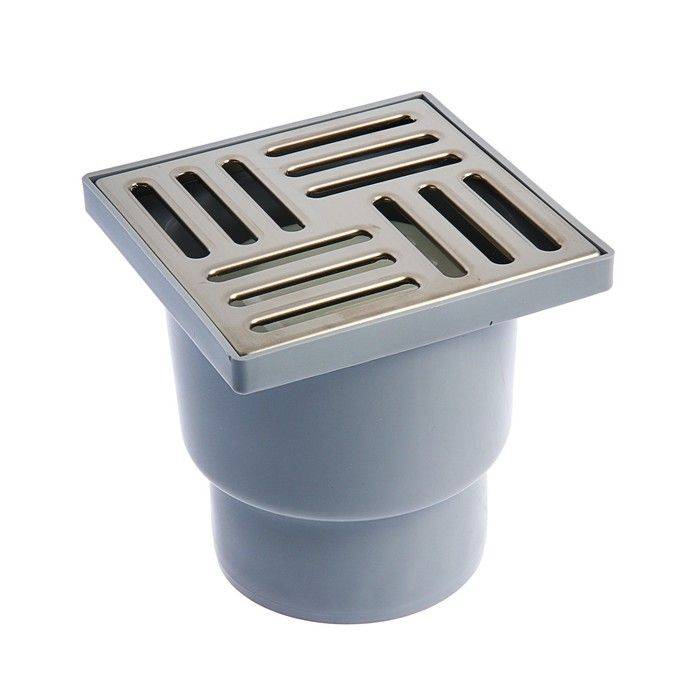 Купить трап  вертикальный 110 (15*15) нж решетка тq1712 сухой, ани. в Иваново магазин сантехники Суперстрой