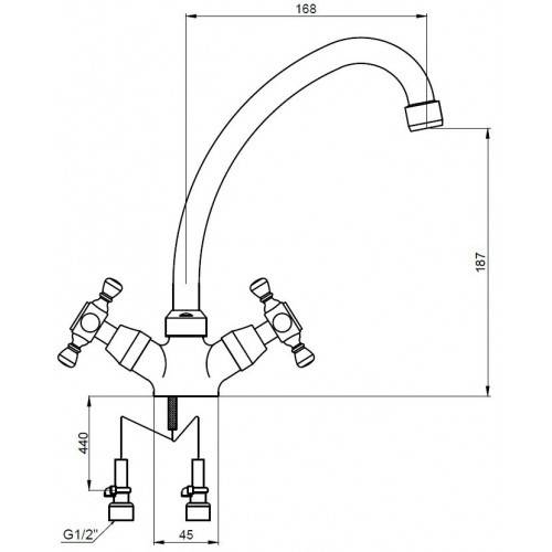 Купить смеситель для кухни carlson style 11073,kaiser в Иваново магазин сантехники Суперстрой