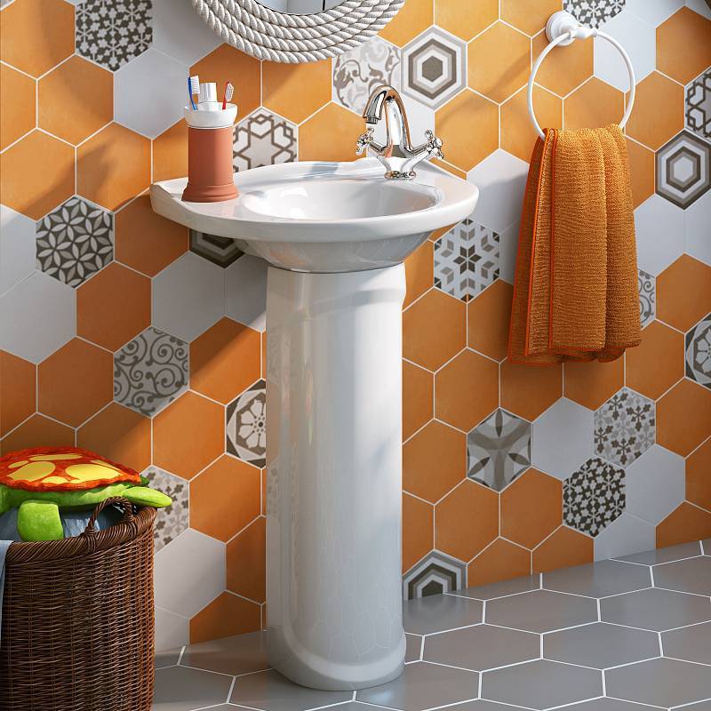 Купить раковина на пьедестале орфей-50 белый, старый оскол. в Иваново магазин сантехники Суперстрой