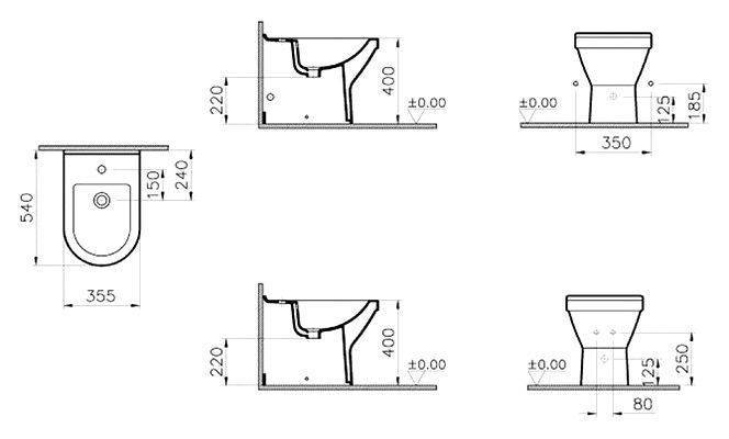 Купить биде s50 (5325в003-0288), без бокового отверстия, vitra. в Иваново магазин сантехники Суперстрой