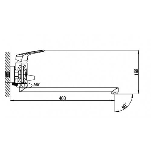 Купить смеситель ванна leon 18155+062 душевой набор, kaiser в Иваново магазин сантехники Суперстрой