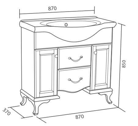 Купить тумба напольная берта 85 слоновая кость+рак mia,good door. в Иваново магазин сантехники Суперстрой