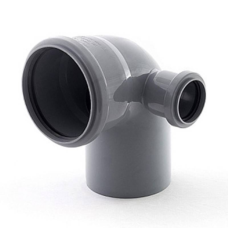 Купить отвод пвх 110*50*90 правый, россия. в Иваново магазин сантехники Суперстрой