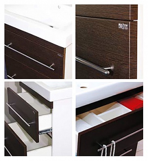 Купить тумба елена - 50  с 2 ящ. венге,misty в Иваново магазин сантехники Суперстрой