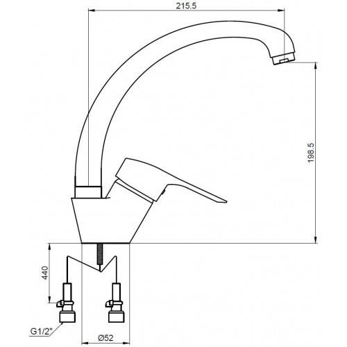 Купить смеситель для кухни city 21644/1904s satin, kaiser в Иваново магазин сантехники Суперстрой