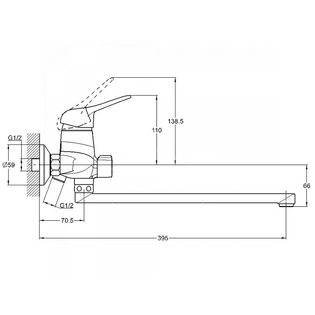 Купить смеситель для ванны klo7-a048, g-lauf. в Иваново магазин сантехники Суперстрой