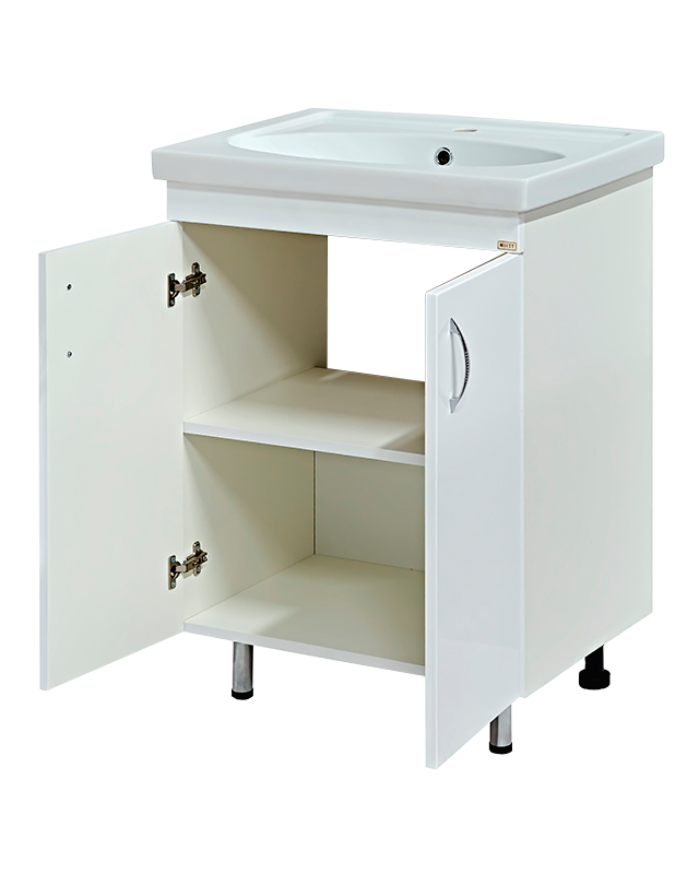 Купить тумба калипсо-60 прямая+ раковина, misty. в Иваново магазин сантехники Суперстрой