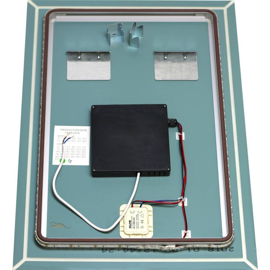 Купить зеркало с led-подсветкой melana-8060подогрев,часы,косметическое зеркало(mln-led093) в Иваново магазин сантехники Суперстрой