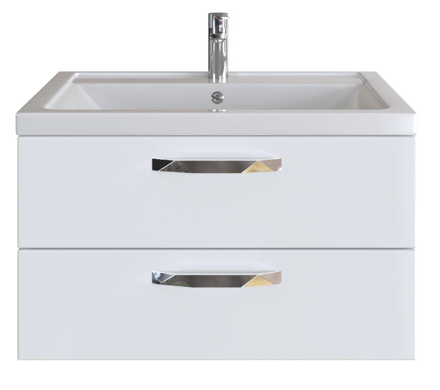 Купить тумба cristal 70 подвес, 2/ящ, белый, sanstar в Иваново магазин сантехники Суперстрой