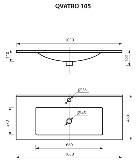 Купить тумба подвесная барселона -105 с 3 ящиками ,белая эмаль,misty. в Иваново магазин сантехники Суперстрой
