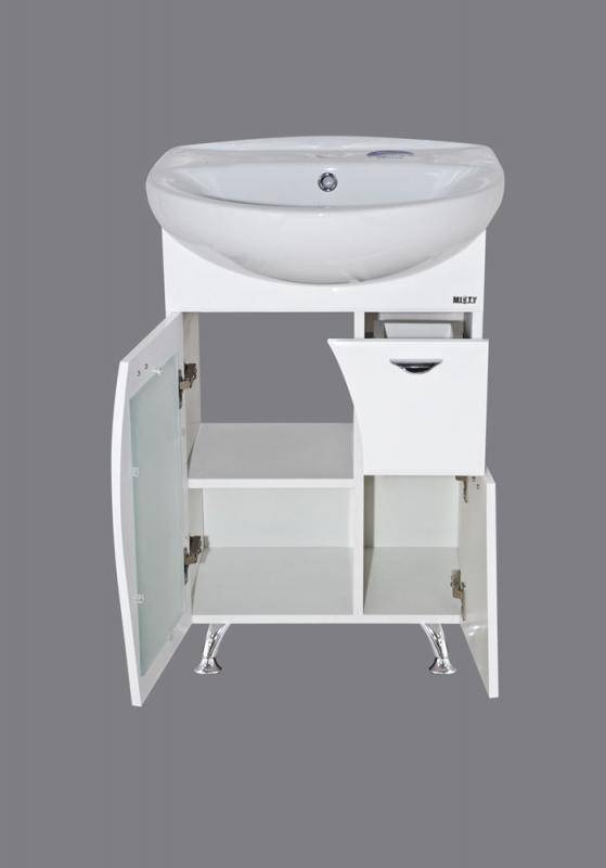 Купить тумба антик - 55, с 1-им ящиком (стекло), misty. в Иваново магазин сантехники Суперстрой