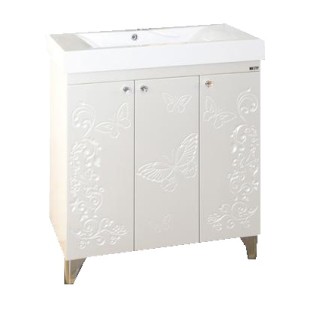 Купить тумба вирджиния (бабочка) - 75 прям.белый фак, misty. в Иваново магазин сантехники Суперстрой